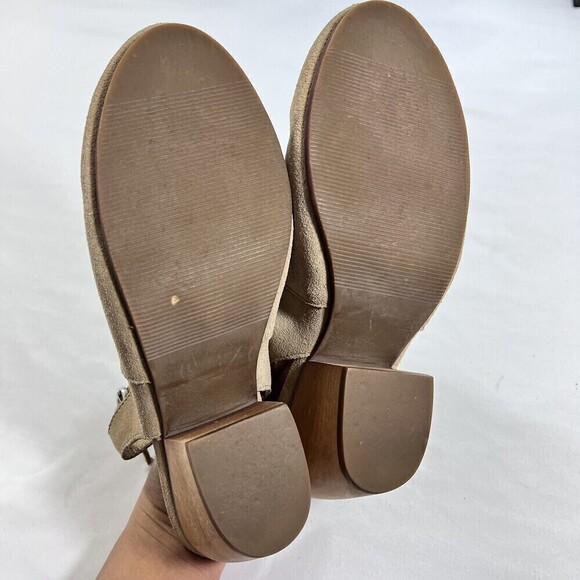 Latigo Simon‎ Leather Suede Closed-Toe Slingback sandal Booties Brown Size 8.5 M - Picture 10 of 12